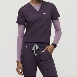 Figs Catarina Top Size Extra Small Purple Shadow